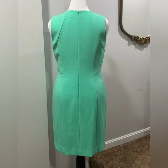 Cremieux Spearmint Mint Green Embroidered Shift Dress Stretch Size 12 - Picture 3 of 3